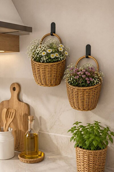 Janset rattan 2li çiçeklik