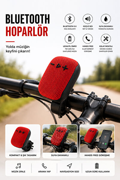 Happy Owl Bluetooth Gidon Hoparlörü Kablosuz Taşınabilir Bisiklet Motor Scoot...