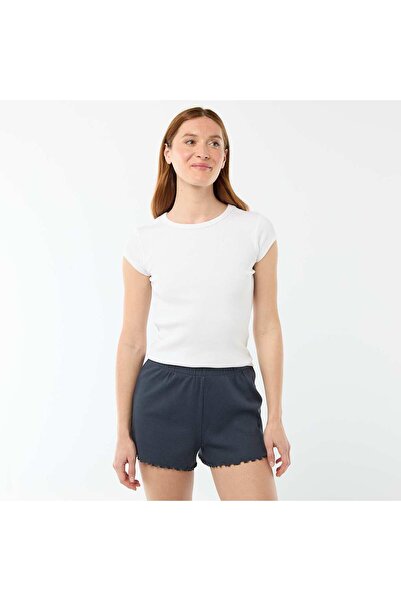 KIABI Plain cotton short pyjama bottoms BLUE