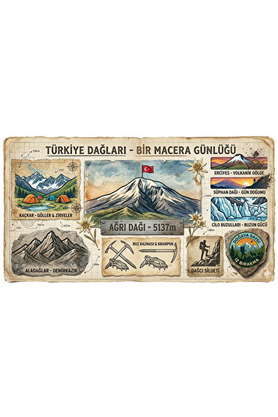 TELLGRAF Mountains of Turkey Themed Sticker Set (21X30 cm 1 Set)