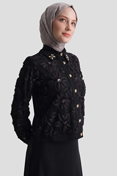 Armine Jakar Embroidered Suit Black