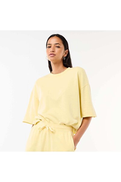 KIABI 3/4 Sleeve French Terry T-shirt YELLOW