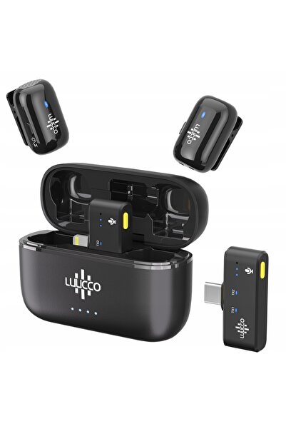 NO BRAND 2X Microfon Lavalieră Wireless Mini 100m pentru Telefon USB TYPE-C U...