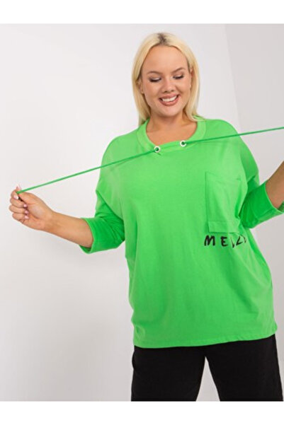 melle Women's Blouse, MELLE, Cotton, 3/4 Sleeve, Light Green, model RV-BZ-140...