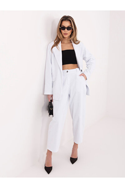 rue parıs Pantaloni Dama, RUE PARIS, Bumbac, Alb, model IT-SP-FL8916.13