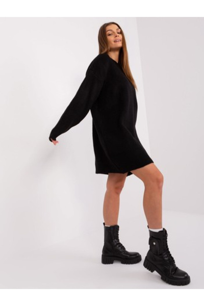 BADU Rochie Dama, BADU, Acril, Maneca lunga, Negru, model BA-SK-0568-1.20