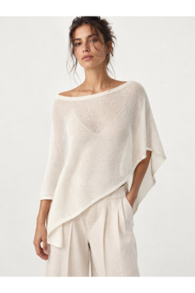 Wega Moda Summer Stylish Women's Asymmetrical Transparent Flowy Knitwear Cape...
