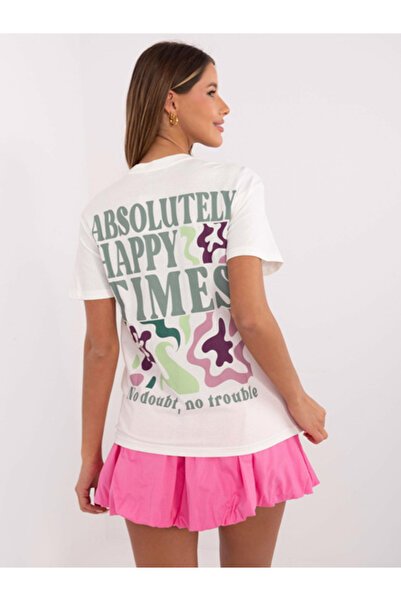 Sublevel Tricou Dama, Sublevel, Bumbac, Maneca scurta, Alb, model D12022AC02645G