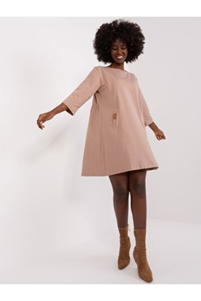 Relevance Rochie Dama Mini, Oversize, RELEVANCE, Bej inchis Model RV-SK-6274.36P