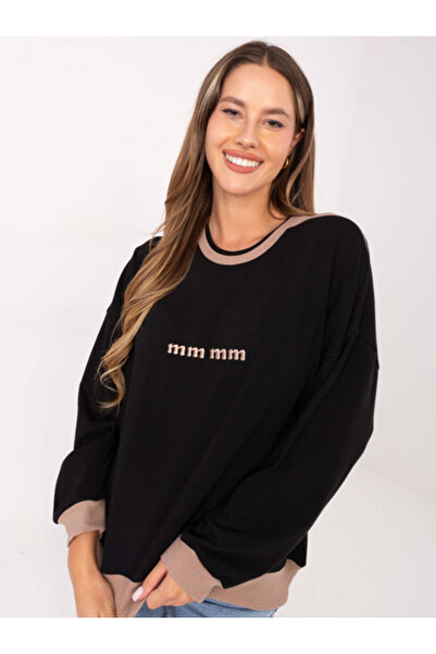 Relevance Bluza Dama, RELEVANCE, Bumbac, Maneca lunga, Negru, model RV-BZ-A87...