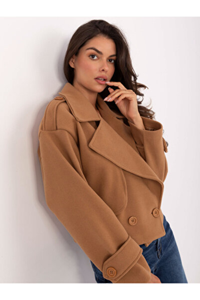 rue parıs Jacheta Dama, RUE PARIS, Poliester, Maneca lunga, Camel, model IT-K...