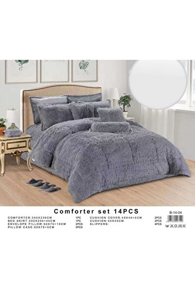 BIET ALMAFROSHAT Comforter Set with Bed Sheet 14Pcs Sets Long Plush Fabric Soft