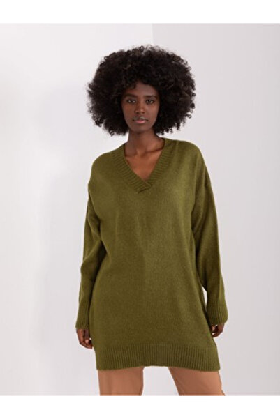 BADU Pulover Dama, BADU, Acril, Maneca lunga, Khaki, model BA-SW-0577.32X