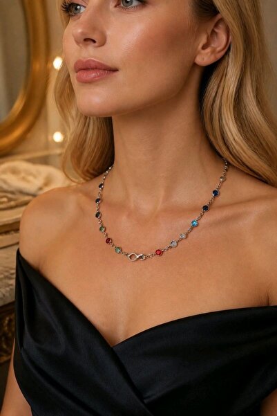 Monalisa Home Luxurious Figured Zircon Stone Y Necklace