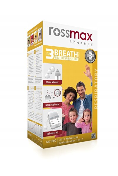 Rossmax Inhalator Nebulizator cu Piston Irigator Aspirator 3 în 1 NK1000 Alb