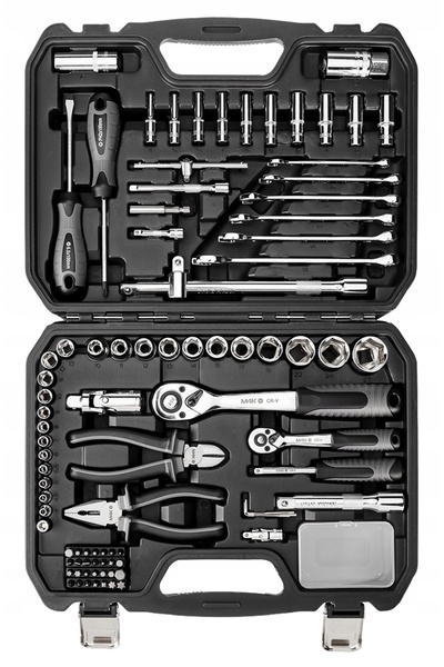 NEO Tools Set de scule M4K Garage, 90 piese Set de chei tubulare, valiză