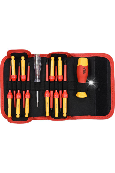 yato Set de șurubelnițe cu capete, izolate, 12 piese, VDE