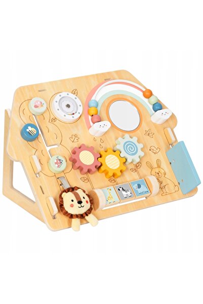 Tooky Toy TABLA SENZORIALĂ DIN LEMN PENTRU MANIPULARE MONTESSORI EDUCATIVĂ CĂ...