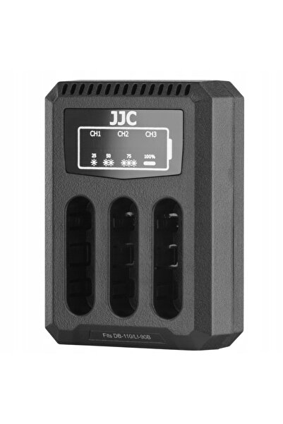 JJC Încărcător USB triplu pentru 3 acumulatori Olympus Li-90B Li-92B Li90B Li92B