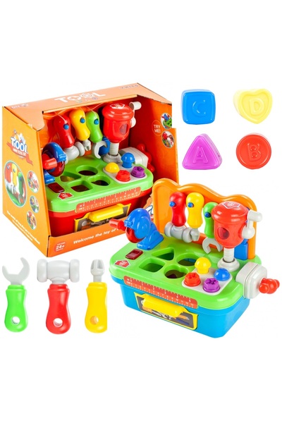 Tool Atelier pentru băieți Micul meșter Drujbrușă Mașină de găurit Sortator d...
