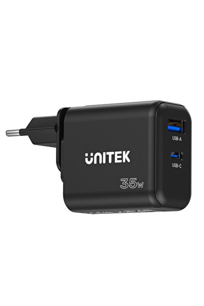 Unitek Încărcător de rețea GaN PD 35W USB-C + USB-A negru