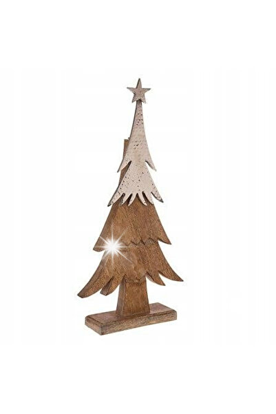innature Figurină din lemn de Crăciun 52 cm, cu structură metalică