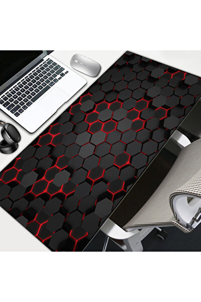 Mcstorey XXL Oyuncu Mouse Pad 90x40 cm 3mm Dikişli Kaymaz Taban Büyük Gaming ...