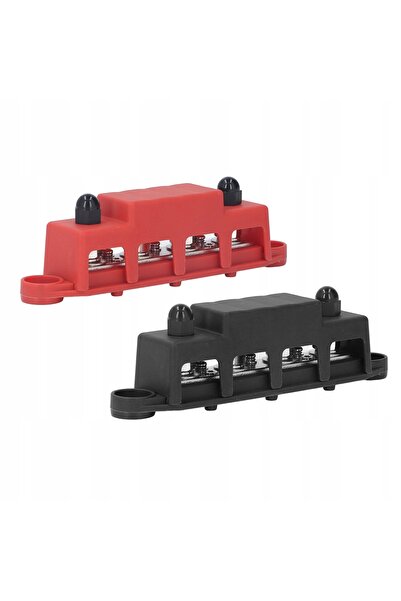 NO BRAND Bară colectoare metalică tip bloc SRUBY 2 x M8 cu 4 stâlpi 48V CC 250A