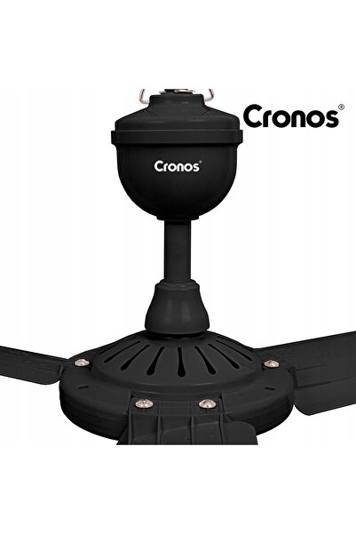 Cronos Ventilator de tavan cu palete, silențios, negru, 90cm + telecomandă și...