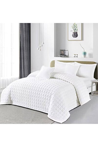 BIET ALMAFROSHAT Compact Set of Quilted Bedspread with Plain Quilted Bed Shee...