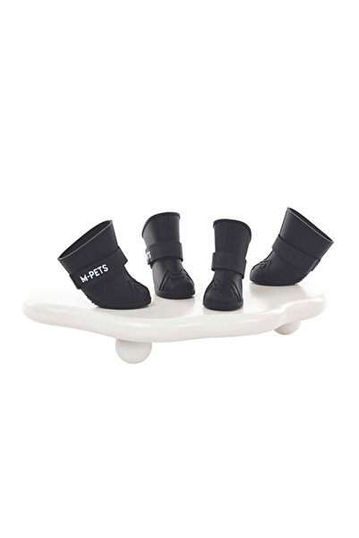 M-PETS Rainy Day Dog Shoes Black Xsmall 2.6X3.5 cm