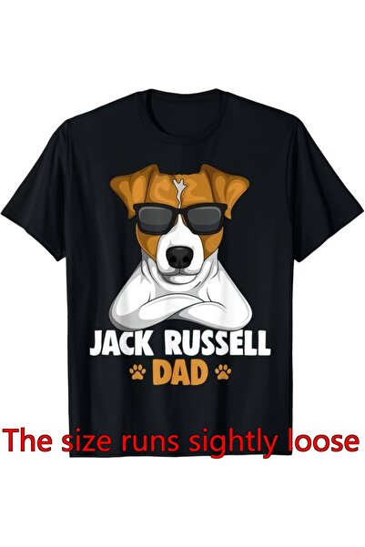 Ekim11 تي شيرت للجنسين من Jack Russell Terrier Dad Dog Gift |   نمط كاجوال، ي...