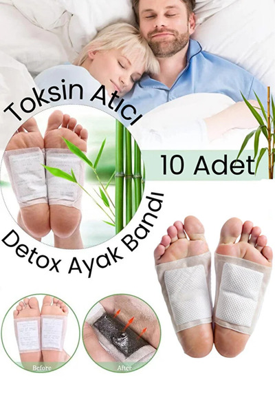 ORVİCA 10 Adet Bitkisel %100 Detox Ayak Bandı – Toksin Atıcı Gece Detoks Bandı Ayak Bandı