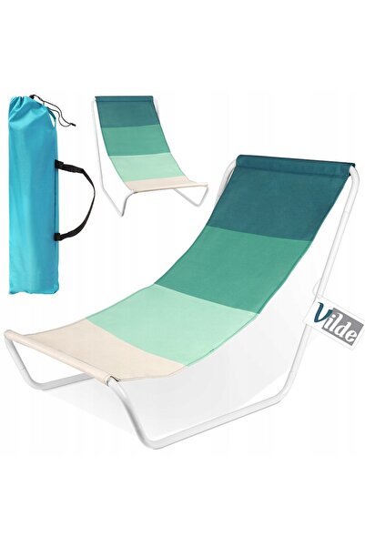 Vilde Șezlong de plajă, de grădină, turistic, de camping, pliabil, portabil, ...