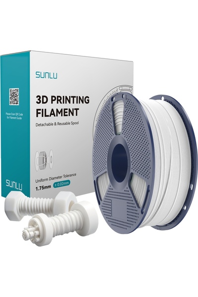 Sunlu Filament ABS Alb de Mare Viteză, 1.75mm, 1kg, pentru imprimantă 3D