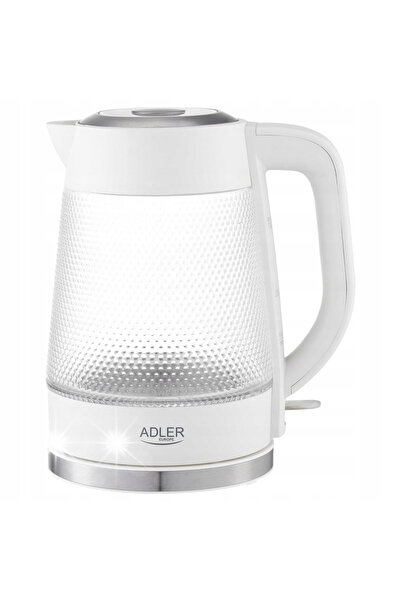 adler Fierbător electric mare din sticlă, 1,8L, 2200W, iluminare de fundal, f...