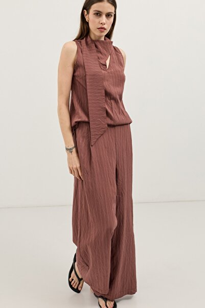 Antioch Burgundy Shawl Collar Striped Women's Suit