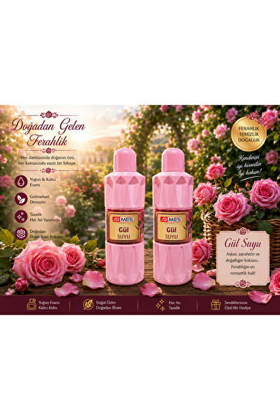 u.s.m ucuzsanalmarket GÜLSUYU 400 ML X 2 ADET