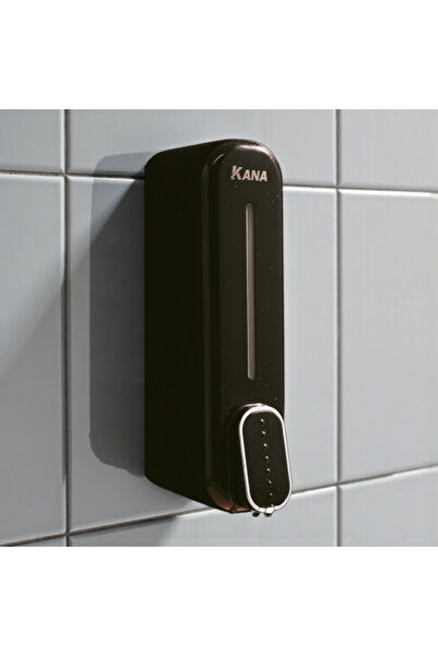 KANA Black Rectangular Liquid Soap Dispenser 350ml - Canna