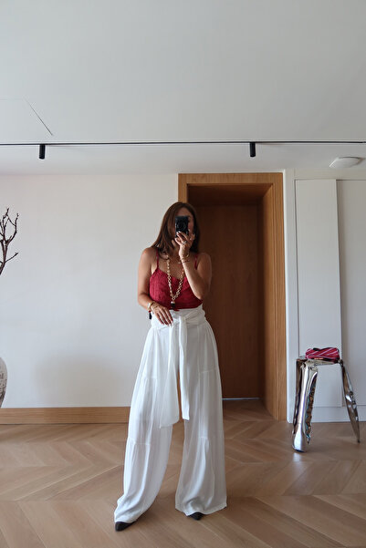 Özge Özgenç Beli Gipeli Tie-Detail Trousers