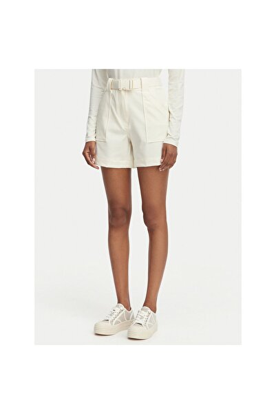 Guess Pantaloni scurți de damă din material textil W6GD01W1415 Crem