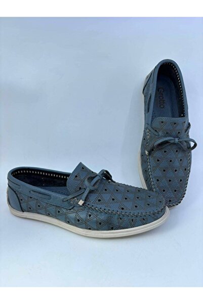 Papuccu Black Lace-Up Men's Genuine Leather Loafer
