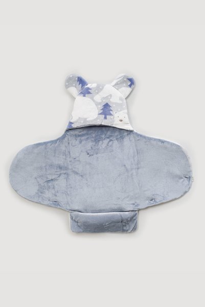 Bebitof Polar Bear Patterned Fiber-Filled Swaddle