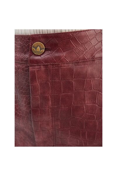 adidas Fustă de damă din imitație de piele KD8785 Bordeaux