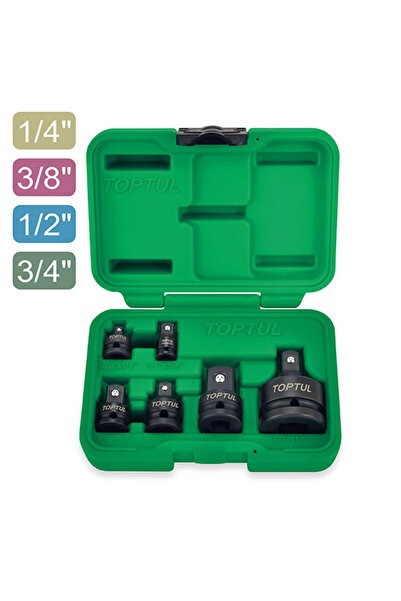 TOPTUL 6pcs Impact Adapter Top Bottom Set