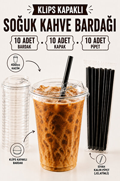 Delvos (Pipetli) 10 Adet Klips Kapaklı 10 Adet Pipetli 10 Adet 400 Cc Plastik...