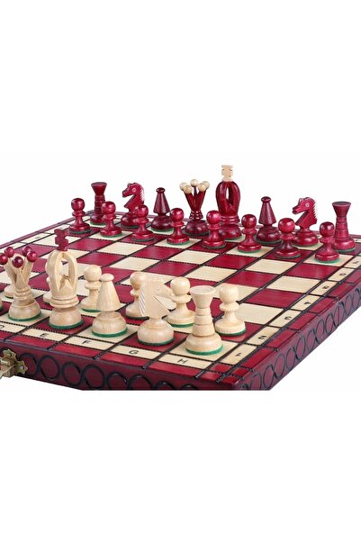 Sunrise Chess & Games Παραδοσιακό Σετ Σκάκι KING'S – ΜΕΣΑΙΟ ΚΕΡΑΣΙ – Δίσκος Τ...