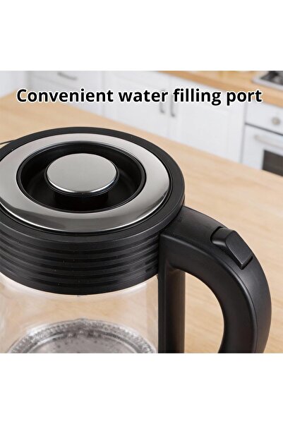 Generic 2-in-1 Electric Kettle & Teapot Set - 1500W Fast Boil Glass Kettle 2L + 1L Tea Pot with Stainless Steel Strainer, Auto Shut-Off & Keep-Warm Function - Perfect for Arabic Tea & Coffee