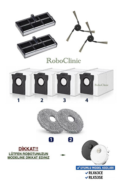 Roboclinic كيس غبار متوافق مع مكنسة دريمي X40 ألترا L40 ألترا الروبوتية، فرشا...