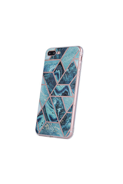 OEM Geometric Marmur Case for iPhone 13 Pro Max dark blue